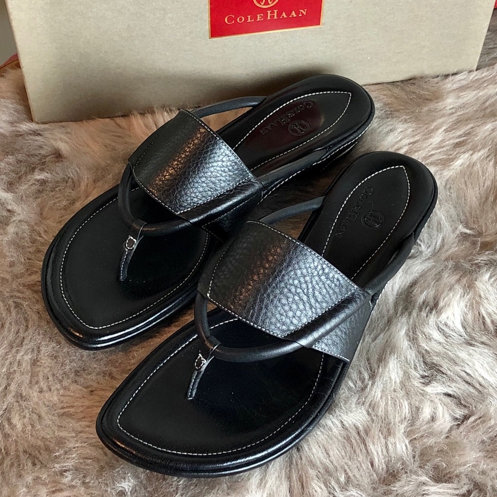 NIB Cole Haan Nike Air Rio Black Thong Sandal